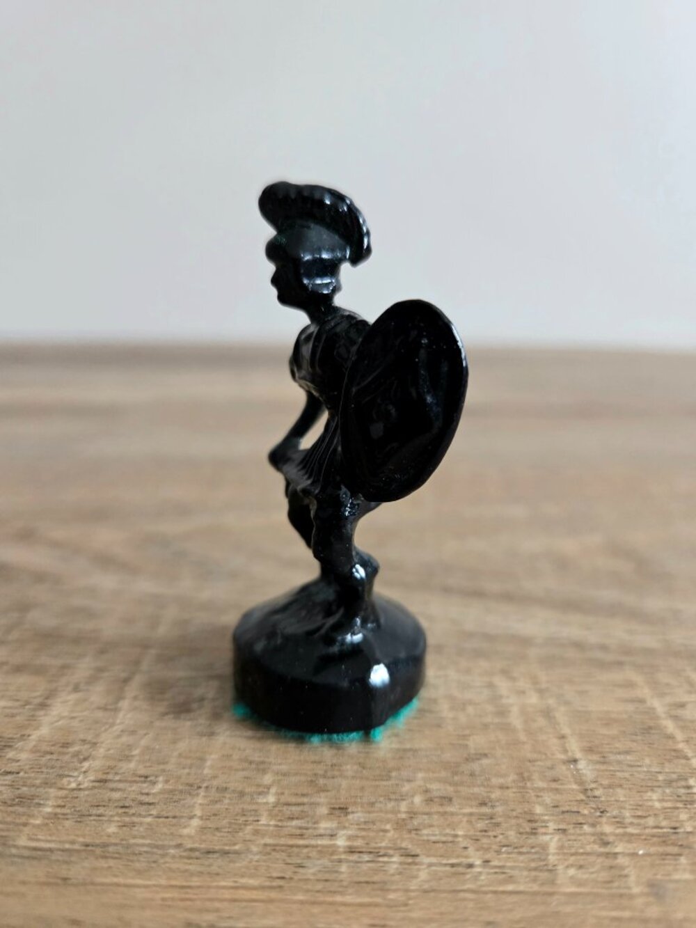 Vintage Roman Chess Replacement Pieces Black Metal Pawn Figure - Picture 2 of 5
